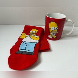 Homer Simpson Red Mug With Red Socks